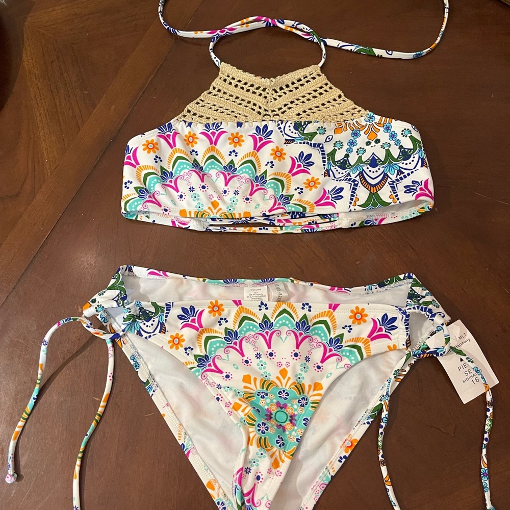 NWT Girls 16 Heart and harmony bikini